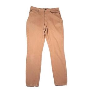 10MT LL Bean BeanFlex Classic Fit Slim Leg Pants Brown Tan Khaki Stretch Womens
